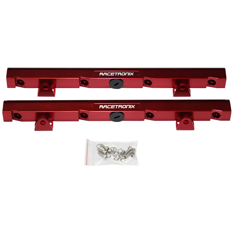 LS1 Racetronix Billet Aluminum Fuel Rails - Red