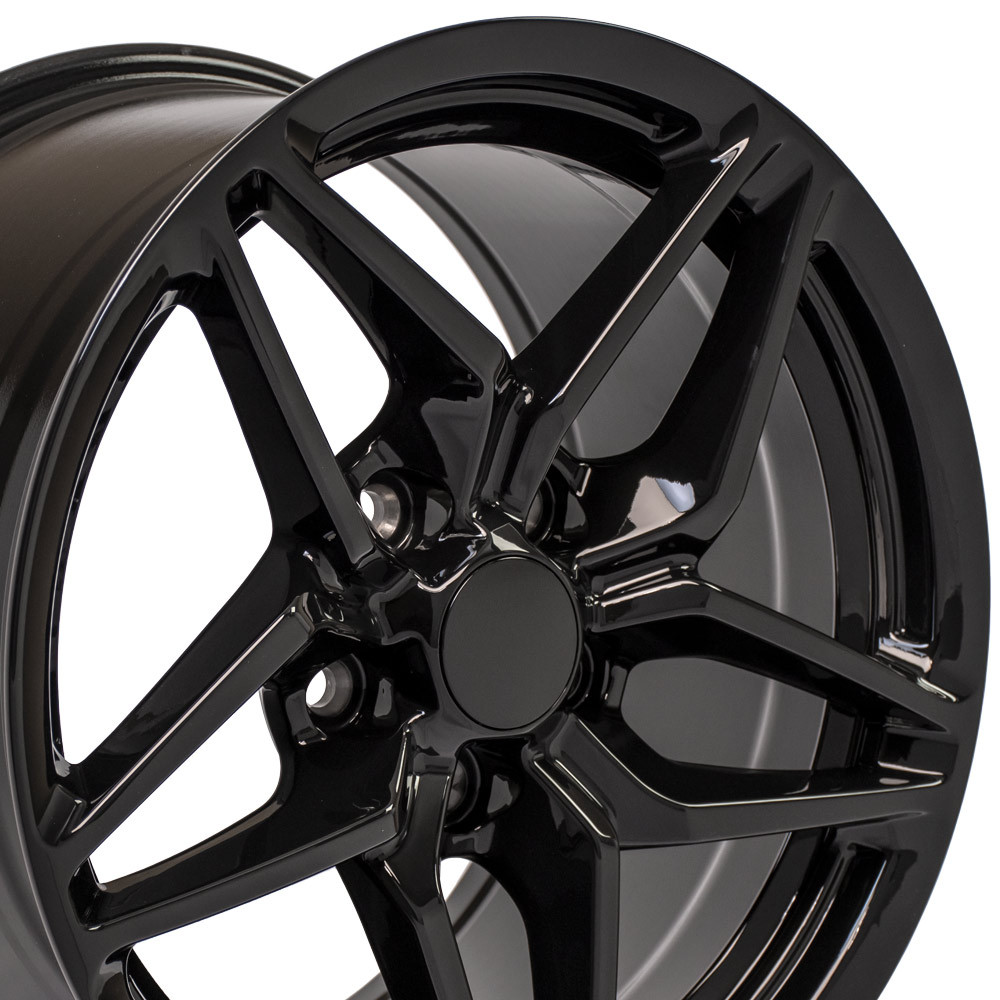 OE Wheels Corvette C7 ZR1 Replica Wheels - Black (17x9.5" & 17x11" - 56mm Offset)